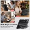 OMOTON Case for iPad A16 11th Generation 11 Inch 2025 / iPad 10th Generation 10.9 Inch 2022, Soft TPU Protective Cover with Mutiple Angle Adjustible Kickstand and Pencil Hoder, Black