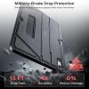 OMOTON Case for iPad A16 11th Generation 11 Inch 2025 / iPad 10th Generation 10.9 Inch 2022, Soft TPU Protective Cover with Mutiple Angle Adjustible Kickstand and Pencil Hoder, Black