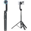 OMOTON Phone Tripod Compatible with MagSafe, 64″ Extendable Bigger Magnetic Selfie Stick Tripod with Remote, Fit for iPhone 15 14 13 12 Series, Magsafe Cases and Other Phones with Metal Ring