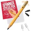 OMOTON SP02 Fidget Spinner Stylus Pen for Apple iPad 2018-2026, Pencil Shaped with Tilt Sensitivity & Palm Rejection, Long Battery, Compatible with iPad Pro/Air/Mini 5/6-Yellow