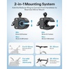 OMOTON BK01 Bike Phone Holder Anti-Vibration for Electric Scooter/E-Bike/Stroller, CA04 Height-Adjustable Phone Stand for Desk