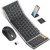 OMOTON Foldable Keyboard and Mouse Combo for 3-Device + Wireless Keyboard for Mac (Rechargeable ＆ Compact)