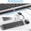 OMOTON Wired Keyboard and Mouse for Mac + Foldable Keyboard and Mouse Combo for 3-Device