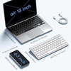 OMOTON Wireless Keyboard for Mac (Rechargeable ＆ Compact) + Wired Keyboard and Mouse for Mac (with Numeric Pad)
