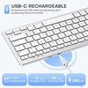 OMOTON Wireless Keyboard for Mac (Rechargeable ＆ Compact) + Wired Keyboard and Mouse for Mac (with Numeric Pad)