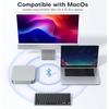 OMOTON Wireless Keyboard for Mac, Ultra-Slim Bluetooth Keyboard with Stable Connection, Compatible with iMac, iMac Pro, MacBook Pro/Air, Mac mini Laptop, Graphite Black & Gray(Black Grey)