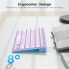 OMOTON Wireless Keyboard for Mac, Ultra-Slim Bluetooth Keyboard with Stable Connection, Compatible with iMac, iMac Pro, MacBook Pro/Air, Mac mini Laptop, Graphite Black & Gray(Purple)