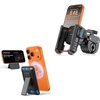 OMOTON BK01 Anti-Vibration Bike Phone Holder for Rearview Mirror & Handlebar Fit for Electric Scooter/E-Bike, VC09 Slim Magnetic Wallet 5 Card Holder for iPhone