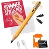 OMOTON Paper Screen Protector for iPad Air 4/5 & Pro 11 2018-2022 Bundle with Fidget Spinner Stylus Pen, Matte Glass with Installation Tray, Pencil Shaped with Tilt Sensitivity & Palm Rejection