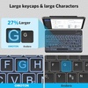 OMOTON Large Print Bluetooth Keyboard for iPad ＆ Uparaded Bluetooth Keyboard for iPad with 2 Key Stuckers