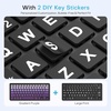 OMOTON Ultra-Portable Bluetooth Keyboard for iPhone iPad, Rechargeable with Adjustable Stand, Compact Wireless Keyboard for iPad Pro/Air/Mini & iPhone Series, Ideal for Study, Travel and Office, Black