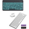 OMOTON Large Print Bluetooth Keyboard for iPad ＆ Uparaded Bluetooth Keyboard for iPad with 2 Key Stuckers