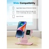 OMOTON Stand for Apple Watch – 2 in 1 Universal Desktop Stand Holder (Not Include Charger) for All iPhone 17 16 15 14 13 and Apple Watch Series 9/8/7/6/5/4/3/SE (Both 38/40/41/42/44/45mm) Rose Gold(Rose Gold)