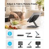 OMOTON TA04 Ultra-Slim Tablet Stand for iPad, Swivel Phone Holder for Desk | 360°Rotation Metal base with plastic panel, Adjustable angle, Silicone pad, Fit for phone & tablets