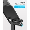 OMOTON TA04 Ultra-Slim Tablet Stand for iPad, Swivel Phone Holder for Desk | 360°Rotation Metal base with plastic panel, Adjustable angle, Silicone pad, Fit for phone & tablets