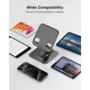 OMOTON TA04 Ultra-Slim Tablet Stand for iPad, Swivel Phone Holder for Desk | 360°Rotation Metal base with plastic panel, Adjustable angle, Silicone pad, Fit for phone & tablets