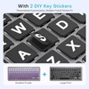 OMOTON Upgraded Rechargeable Bluetooth Keyboard for iPad, with Adjustable Stand Holder and 2 Key Stickers, Compact Portable Wireless Keyboard for iPad 11th A16, 10th, Pro, Air, Mini, Grey(Grey)