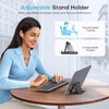 OMOTON Upgraded Rechargeable Bluetooth Keyboard for iPad, with Adjustable Stand Holder and 2 Key Stickers, Compact Portable Wireless Keyboard for iPad 11th A16, 10th, Pro, Air, Mini, Grey(Grey)