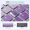 OMOTON Upgraded Rechargeable Bluetooth Keyboard for iPad, with Adjustable Stand Holder and 2 Key Stickers, Compact Portable Wireless Keyboard for iPad 11th A16, 10th, Pro, Air, Mini, Grey(White)