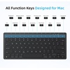 OMOTON Bluetooth Keyboard for Mac, Rechargeable Wireless Keyboard, Ultra-Compact (No Number Pad), Ergonomic Angel, Travel & Home Office Ready, for MacBook Pro/Air iMac Mac mini Neo – Ink Black