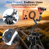 OMOTON TP06-E [3-Adjust] Sturdy Magnetic Phone Tripod for iPhone 17/16 Pro Max, Aluminium Phone Stand for MagSafe with Hook 1/4″ Screw& Arca, Travel Essentials Gift for Vlog, Creators, Live, Women Men
