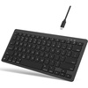 OMOTON Bluetooth Keyboard for Mac, Rechargeable Wireless Keyboard, Ultra-Compact (No Number Pad), Ergonomic Angel, Travel & Home Office Ready, for MacBook Pro/Air iMac Mac mini Neo – Ink Black