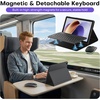 OMOTON Case Keyboard Mouse for Samsung Galaxy Tab A11 Plus/A9 Plus 11 in | Backlit Mouse, Portable Magnetic Detachable Keyboard for Study Office, S Pen Holder, 3 Adjustable Angles