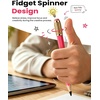 OMOTON Stylus Pen for iPad 2018-2026, SP02 Pencil with Fidget Spinner, Tilt Sensitivity & Palm Rejection, Long Battery for iPad Pro/Air/Mini，Unique Gift for Study, Work & Daily Use – Red(Red)