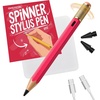 OMOTON Stylus Pen for iPad 2018-2026, SP02 Pencil with Fidget Spinner, Tilt Sensitivity & Palm Rejection, Long Battery for iPad Pro/Air/Mini，Unique Gift for Study, Work & Daily Use – Red(Red)
