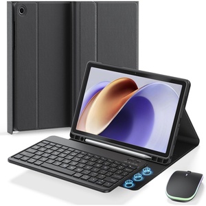 OMOTON Case Keyboard Mouse for Samsung Galaxy Tab A11 Plus/A9 Plus 11 in | Backlit Mouse, Portable Magnetic Detachable Keyboard for Study Office, S Pen Holder, 3 Adjustable Angles