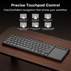 OMOTON Rechargeable Foldable Keyboard with Touchpad & 3 Bluetooth Channels | Anti-Slip Leather Cover Wireless Keyboard for Travel & Business, Multi-Device Sync for iPad,iPhone,Tablet,Laptop,PC，Graphite