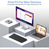 OMOTON Rechargeable Keyboard for Mac, Bluetooth Only, No Numpad, Space Grey | Ergonomic 8° tilt, 14 Hotkeys, Compact, Perfect for Travel & Home Office, Wireless Keyboard for MacBook Pro/Air iMac Mac mini(Ink Black)
