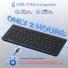 OMOTON Rechargeable Keyboard for Mac, Bluetooth Only, No Numpad, Space Grey | Ergonomic 8° tilt, 14 Hotkeys, Compact, Perfect for Travel & Home Office, Wireless Keyboard for MacBook Pro/Air iMac Mac mini(Ink Black)