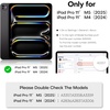 OMOTON Reusable Privacy Screen Protector for iPad Pro 11 inch M5/M4 | 2 Pack PET Anti-Spy Screen Protector, Detachable & Washable, Zero-Bubble Installation, Case & Apple Pencil Support