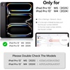 OMOTON Reusable Privacy Screen Protector for iPad Pro 13 inch M5/M4 | 2 Pack PET Anti-Spy Screen Protector, Detachable & Washable, Zero-Bubble Installation, Case & Apple Pencil Support