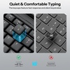 Wireless Keyboard and Mouse Combo, 2.4GHz USB Receiver, with Phone Holder and Numeric Keypad, OMOTON Full-Size Keyboard for Windows/PC/Laptop/Computer, Silent Typing Keys for Office/Home, Dark Black(Dark Black)