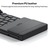 OMOTON Rechargeable Foldable Keyboard with Touchpad & 3 Bluetooth Channels | Anti-Slip Leather Cover & Folding Trackpad Keyboard for Travel, Wireless Multi-Device Sync for iPad,Samsung,Tablet, Black(Black)