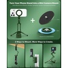 OMOTON TP02-Ultra Magnetic Action Camera Mount for DJI/GoPro iPhone，Black | Arca-type Adapter with 1/4″ Screw, 4 in 1 Phone Tripod for Travel Vlog, Adjustable & Swivel, for iPhone 12-17 Series(Green)