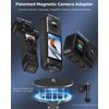 OMOTON TP02-Ultra Magnetic Action Camera Mount for DJI/GoPro iPhone，Black | Arca-type Adapter with 1/4″ Screw, 4 in 1 Phone Tripod for Travel Vlog, Adjustable & Swivel, for iPhone 12-17 Series(Grey)
