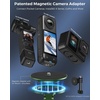 OMOTON TP02-Ultra Magnetic Action Camera Mount for DJI/GoPro iPhone，Black | Arca-type Adapter with 1/4″ Screw, 4 in 1 Phone Tripod for Travel Vlog, Adjustable & Swivel, for iPhone 12-17 Series(Green)