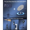 OMOTON TP02-Ultra Magnetic Action Camera Mount for DJI/GoPro iPhone，Black | Arca-type Adapter with 1/4″ Screw, 4 in 1 Phone Tripod for Travel Vlog, Adjustable & Swivel, for iPhone 12-17 Series(Blue)
