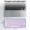 OMOTON Ultra-Slim Wireless Keyboard for Mac (MacOS 10.10+), Compact Size | Stable Bluetooth Connection, Ergonomic Tilt Angel, Auto Sleep Energy Saving & Portable for Business Trip, Black(Purple)