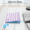 OMOTON Ultra-Slim Wireless Keyboard for Mac (MacOS 10.10+), Compact Size | Stable Bluetooth Connection, Ergonomic Tilt Angel, Auto Sleep Energy Saving & Portable for Business Trip, Black(Purple)