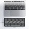 OMOTON Ultra-Slim Wireless Keyboard for Mac (MacOS 10.10+), Compact Size | Stable Bluetooth Connection, Ergonomic Tilt Angel, Auto Sleep Energy Saving & Portable for Business Trip, Black(Graphite Black & Gray)