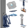 OMOTON TP02-Ultra Magnetic Action Camera Mount for DJI/GoPro iPhone，Black | Arca-type Adapter with 1/4″ Screw, 4 in 1 Phone Tripod for Travel Vlog, Adjustable & Swivel, for iPhone 12-17 Series(Blue)