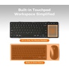 Tri-Fold Wireless Foldable Keyboard with Trackpad for Windows/Android/iOS | OMOTON Multi-touch Touchpad, USB-C Charging, Storage Bag, Multi-Device Bluetooth Switching, On-the-Go Essentials, Solid Black
