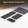 Tri-Fold Wireless Foldable Keyboard with Trackpad for Windows/Android/iOS | OMOTON Multi-touch Touchpad, USB-C Charging, Storage Bag, Multi-Device Bluetooth Switching, On-the-Go Essentials, Solid Black