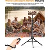 OMOTON 65″ Tablet Floor Stand Tripod for iPad with Remote, 360°Phone Holder