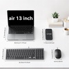OMOTON Keyboard and Mouse for Mac, Wired USB-C & USB-A, Zero Setup, Grey