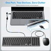 OMOTON Keyboard and Mouse for Mac, Wired USB-C & USB-A, Zero Setup, Grey